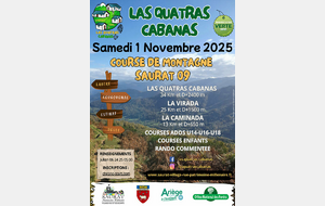 Samedi 1 Novembre 2025 trail LAS QUATRAS CABANAS à Saurat